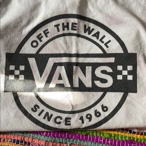 White and purple marble vans shirt